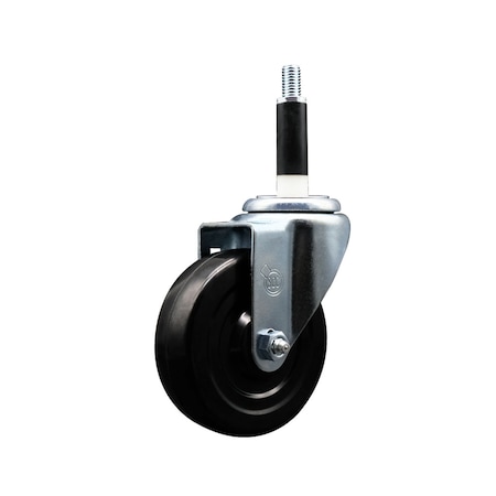 Service Caster 4'' SS Hard Rubber Wheel Swivel 7/8'' Expanding Stem Caster SCC-SSEX20S414-HRS-78